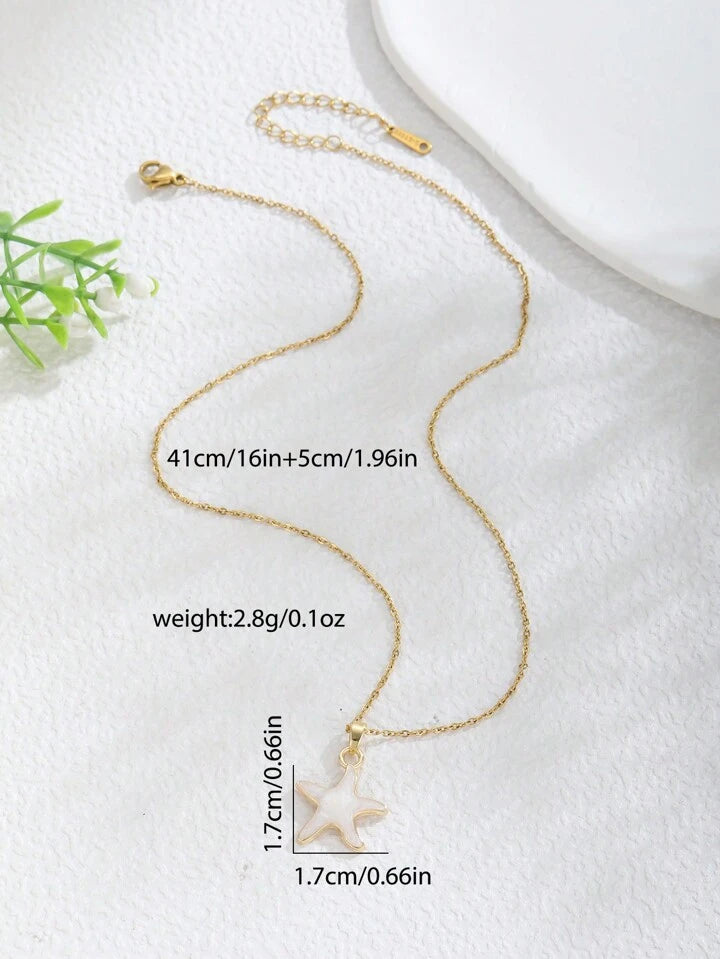 سلسلة نجمة بحر ذهبية بتصميم عصري