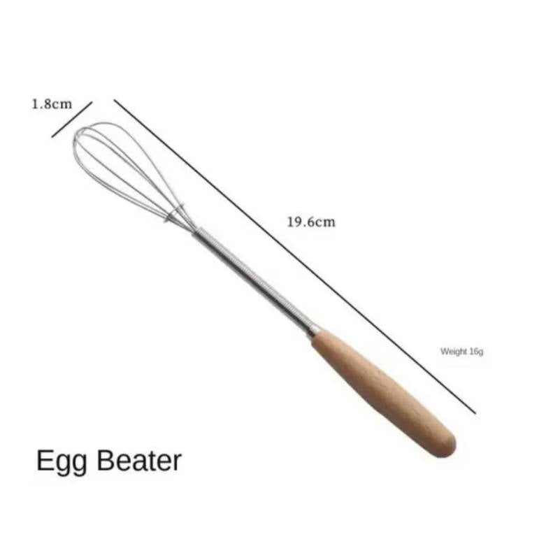 مضرب بيض ونسكافية ستانلس مع يد خشبية