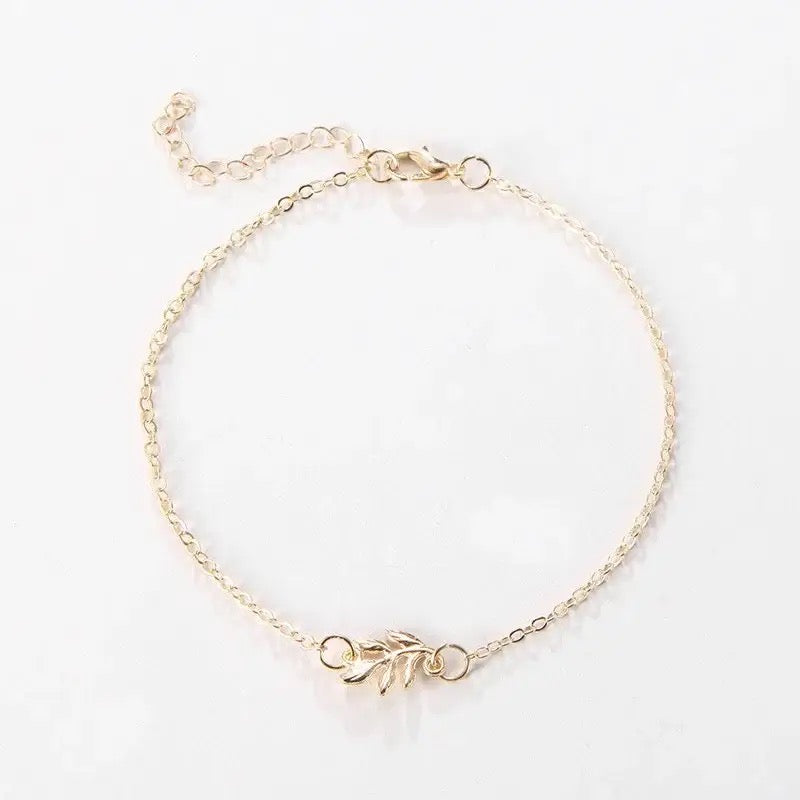 خلخال قدم اوراق الشجر - batcino.com