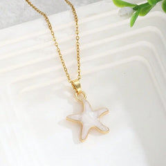 سلسلة نجمة بحر ذهبية بتصميم عصري