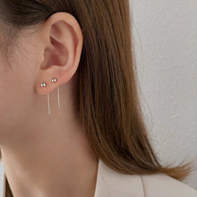 حلق برسينج مطلي بالفضه بتصميم بسيط ومميز