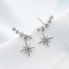 حلق النجوم بفصوص زركون - batcino.com