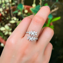 خاتم زهور الياسمين زركون - مقاس حر - batcino.com