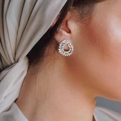 حلق بفصوص زركون - batcino.com