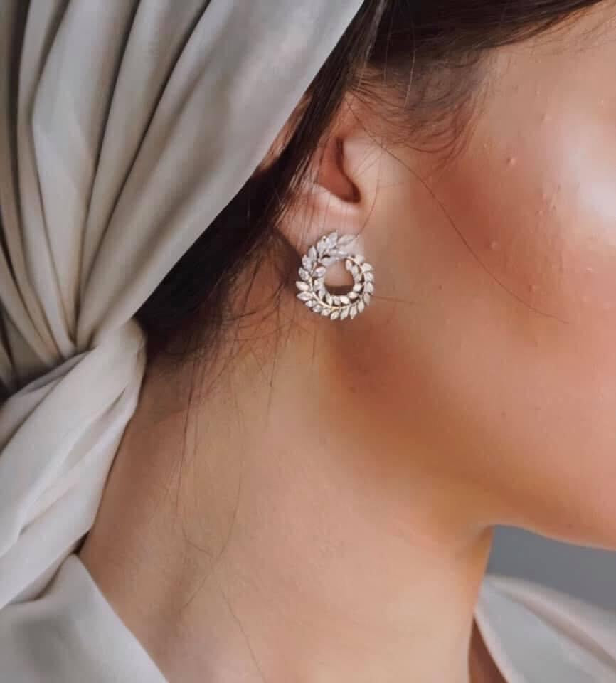 حلق بفصوص زركون - batcino.com