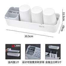 حامل فرش الأسنان والأكواب جداري – بدون حفر بتصميم عملي وأنيق للحمام