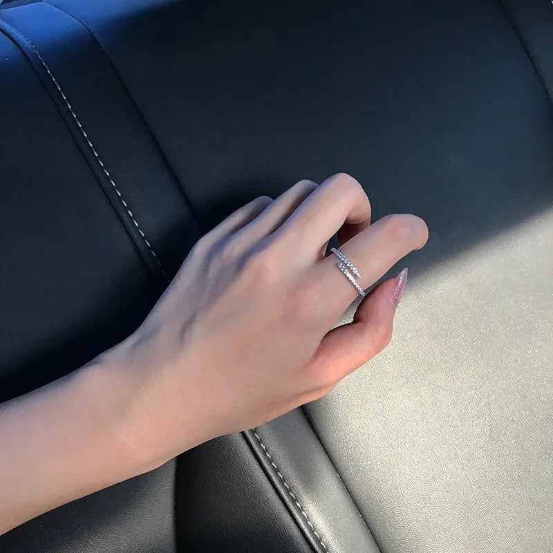 خاتم بفصوص زركون - مقاس حر - batcino.com