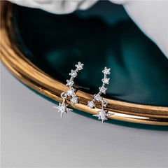 حلق النجوم بفصوص زركون - batcino.com