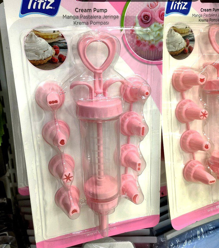 حقنة حلواني تركي - مكبس كريم ضغط لتزين الحلويات