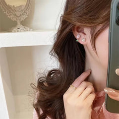 حلق زهرة التوليب - عمود مطلي فضه 925 - batcino.com