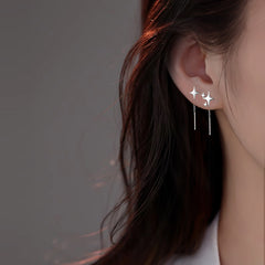 حلق بيرسينج مطلي ستانلس ستيل بتصميم نجوم متدلية