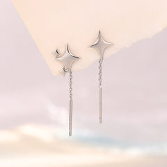 حلق بيرسينج مطلي ستانلس ستيل بتصميم نجوم متدلية