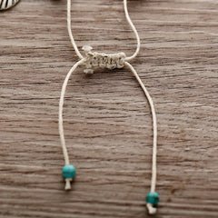 خلخال نسائي صيفي مزين بحلي بحرية وأحجار فيروزية