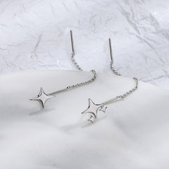 حلق بيرسينج مطلي ستانلس ستيل بتصميم نجوم متدلية