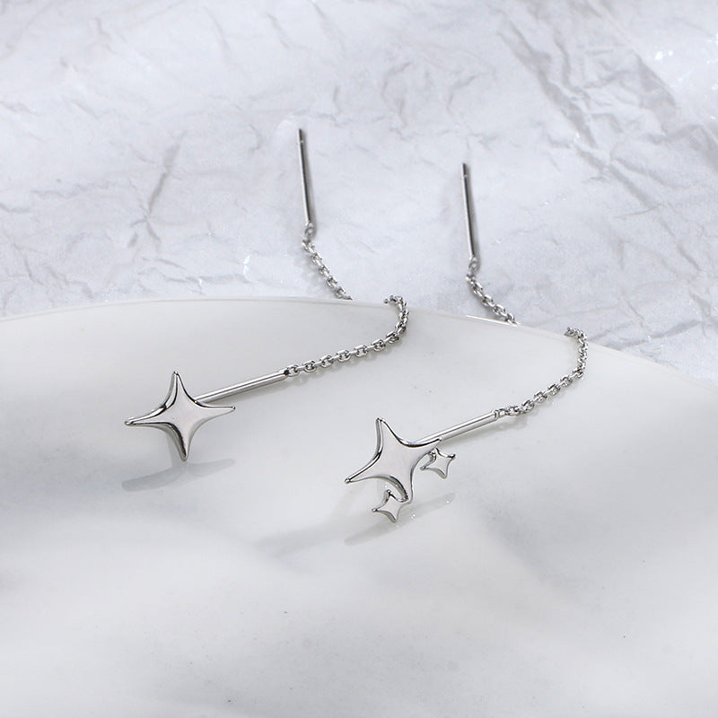 حلق بيرسينج مطلي ستانلس ستيل بتصميم نجوم متدلية