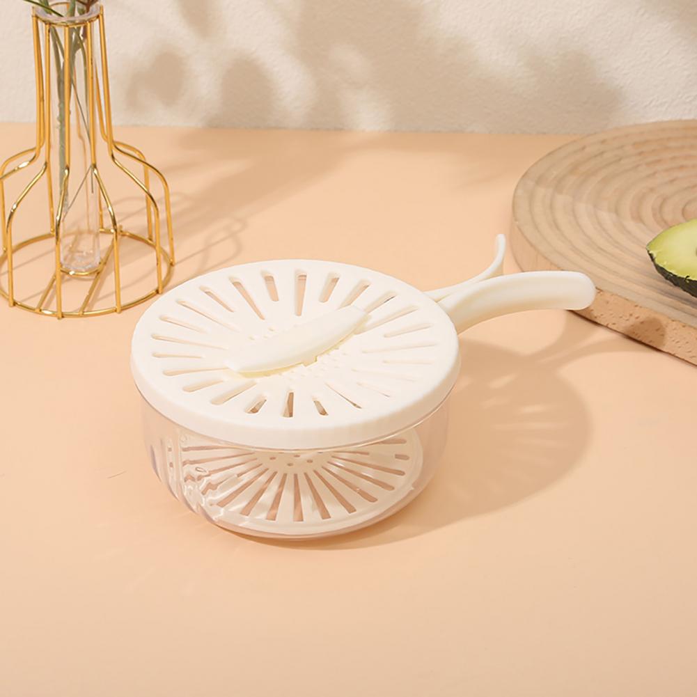 علبة الثلاجة 4 في 1 مزودة بمصفي داخليا لغسل وتجفيف الفواكة وغطاء سمارت يتحةل ليد عند الفتح