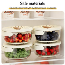 علبة الثلاجة 4 في 1 مزودة بمصفي داخليا لغسل وتجفيف الفواكة وغطاء سمارت يتحةل ليد عند الفتح