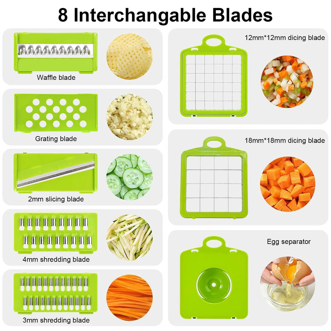 قطاعة خضروات وبصل احترافية متعددة الوظائف ١٤ في ١