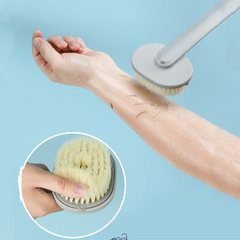 فرشاة استحمام  ناعمة بخزات شاور بمقبض طويل للدش 38 سم