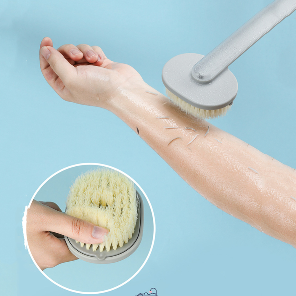 فرشاة استحمام  ناعمة بخزات شاور بمقبض طويل للدش 38 سم