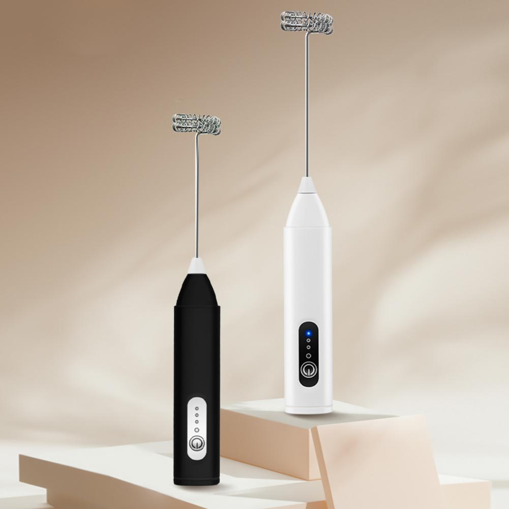 مضرب كهربائي قابل للشحن لتحضير النسكافيةوالبيض لصنع رغوة الحليب بـ 3 سرعات قابلة للتعديل