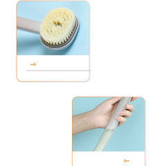 فرشاة استحمام  ناعمة بخزات شاور بمقبض طويل للدش 38 سم