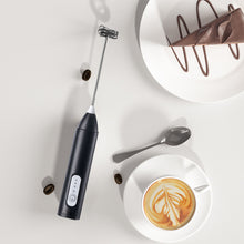 مضرب كهربائي قابل للشحن لتحضير النسكافيةوالبيض لصنع رغوة الحليب بـ 3 سرعات قابلة للتعديل