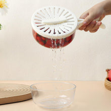 علبة الثلاجة 4 في 1 مزودة بمصفي داخليا لغسل وتجفيف الفواكة وغطاء سمارت يتحةل ليد عند الفتح