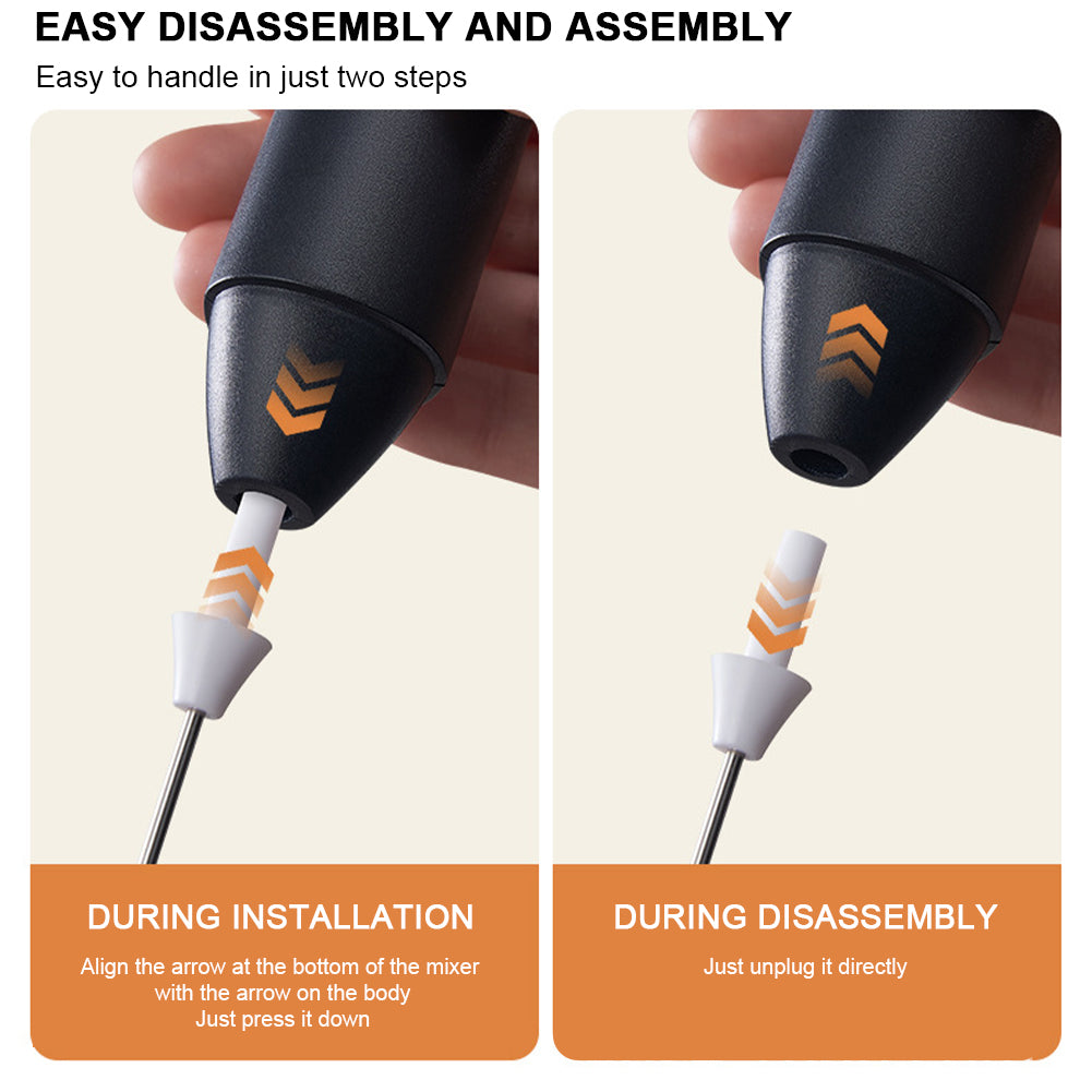 مضرب كهربائي قابل للشحن لتحضير النسكافيةوالبيض لصنع رغوة الحليب بـ 3 سرعات قابلة للتعديل