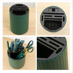 حامل ومنظم للسكاكين والمعالق قابل للدوران 360 درجة