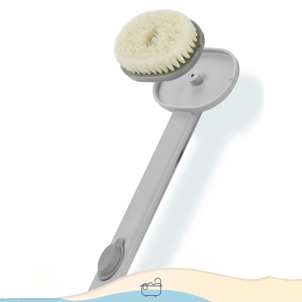 فرشاة استحمام  ناعمة بخزات شاور بمقبض طويل للدش 38 سم