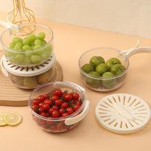 علبة الثلاجة 4 في 1 مزودة بمصفي داخليا لغسل وتجفيف الفواكة وغطاء سمارت يتحةل ليد عند الفتح