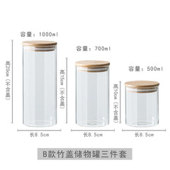 طقم كاندي 3 فطع زجاج بغطاء خشبي وحامل خشب