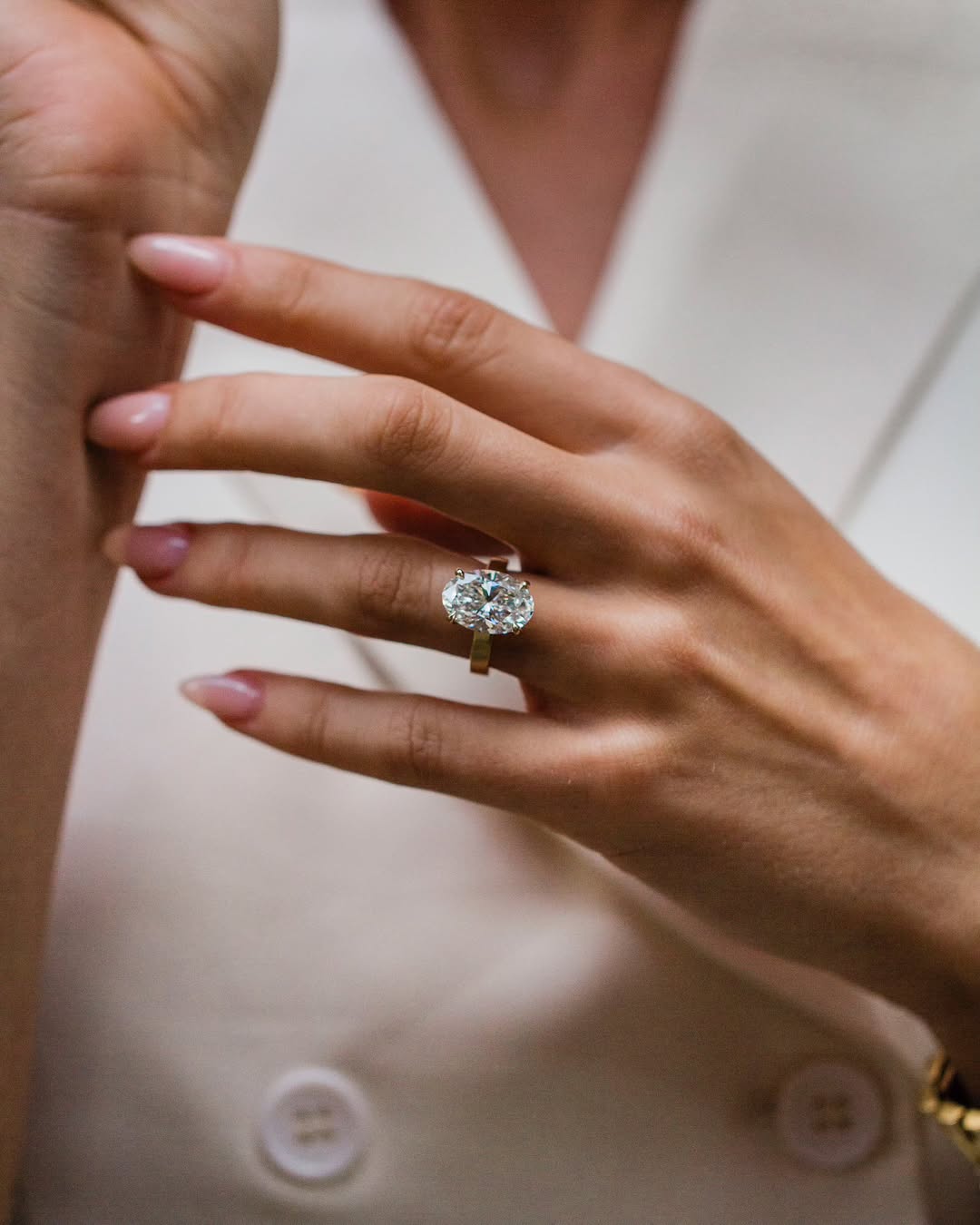 خاتم كلاسيك مع كريستال