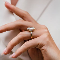 خاتم كلاسيك مع كريستال