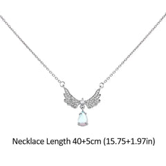 سلسلة زركون شكل جناح - zircon wings - batcino.com