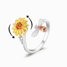 Spinner Sunflower Ring - خاتم عباد شمس متحرك - batcino.com