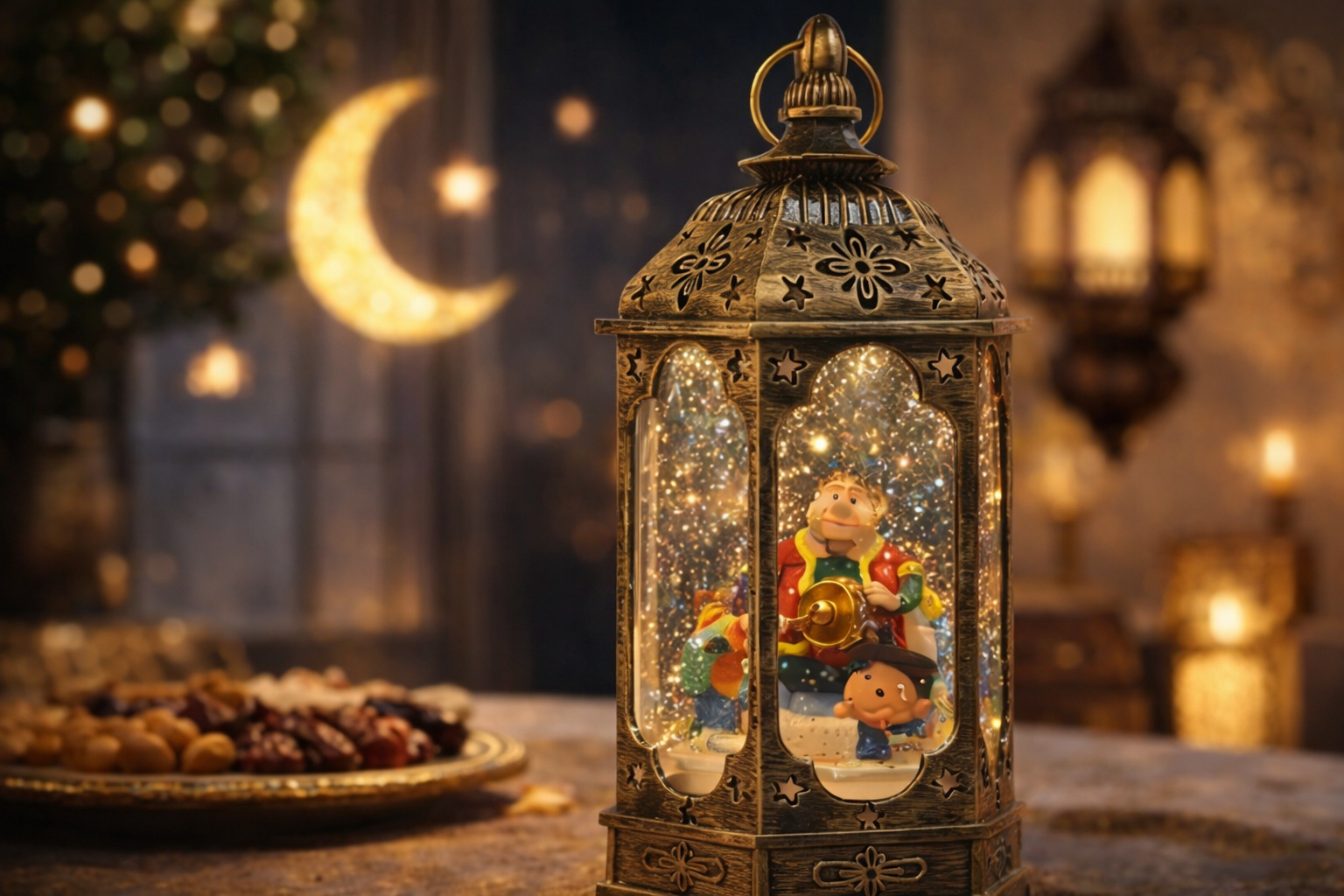 فانوس رمضان فنانيس المتحرك مناسب للديكور والهدايا