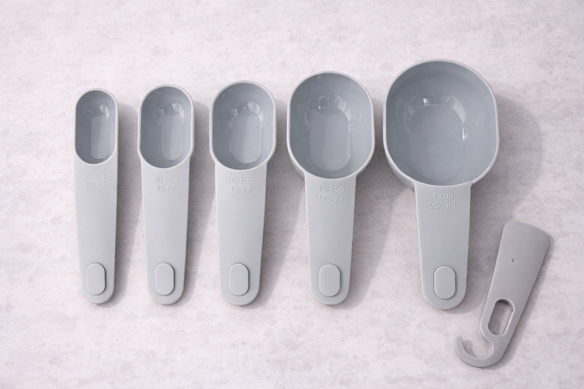 طقم معيار قياس 5 قطع – بلاستيك عالي الجودة مطابق للمواصفات القياسية - جراي