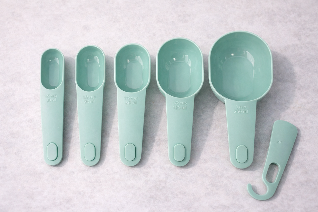 طقم معيار قياس 5 قطع – بلاستيك عالي الجودة مطابق للمواصفات القياسية - اخضر