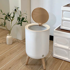 باسكت مهملات بشكل مميز تاتش سوفت لاثاث منزلك مع رجل خشبيه