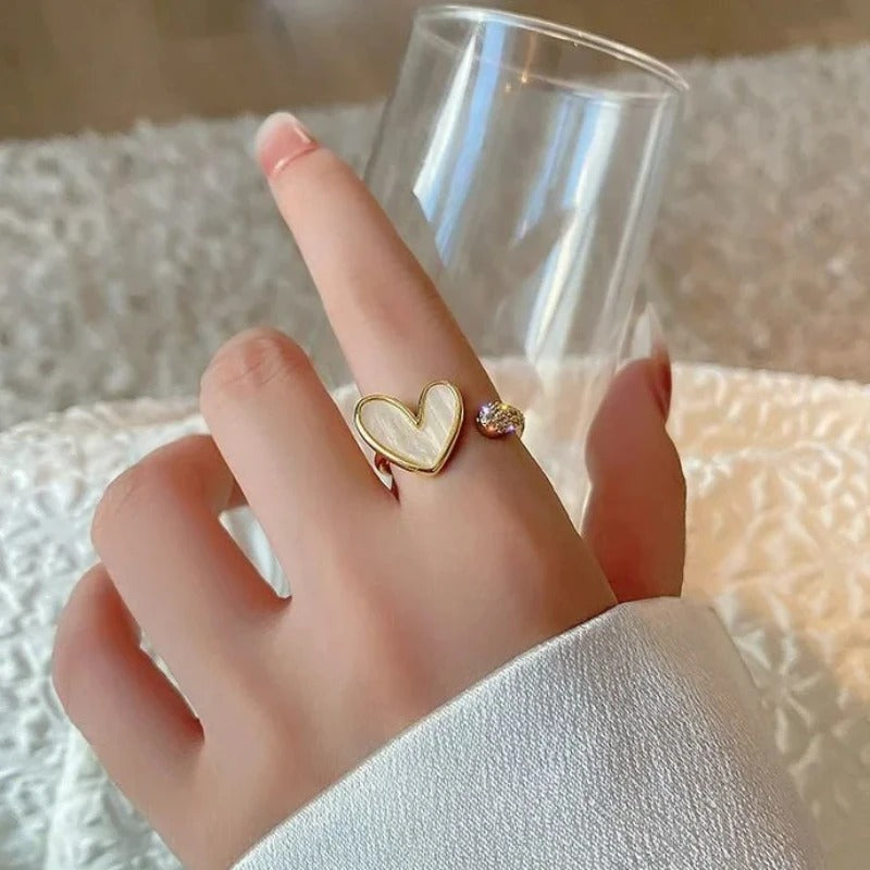 خاتم كاجوال تصميم قلب - مقاس حر