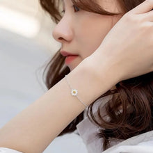 انسيال وخلخال بتصميم بتصميم زهرة عباد الشمس قطعة واحدة فضه 925