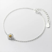 انسيال وخلخال بتصميم بتصميم زهرة عباد الشمس قطعة واحدة فضه 925