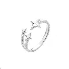 خاتم كاجوال بتصميم النجوم - مقاس حر