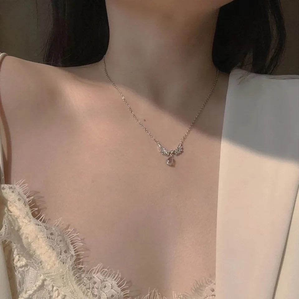 سلسلة زركون شكل جناح - zircon wings - batcino.com