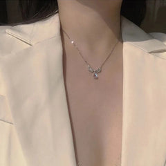 سلسلة زركون شكل جناح - zircon wings - batcino.com