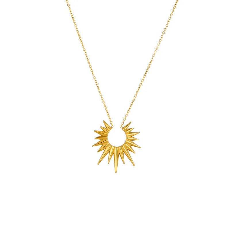 سلسلة شعاع الشمس ستانلس - مطلي بماء الذهب