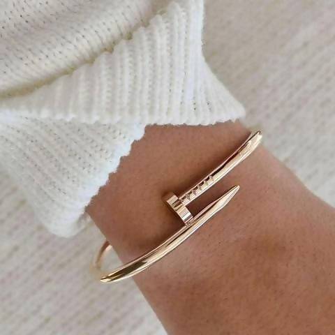 nail bracelet gold - rose gold - silver - batcino.com