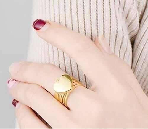 خاتم يتحول انسيال - مطلي ماء ذهب عيار 14 - متوفر مع بوكس كرافت - batcino.com